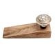 Golden Wheel Pattern Flat Ceramic Wooden Door Stopper
